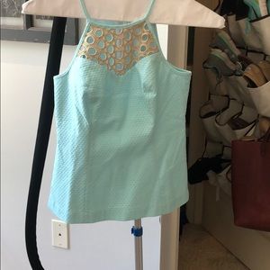 NWOT Larina Top Pool Blue